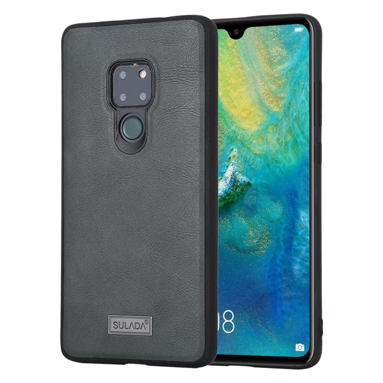 For Huawei Mate 20 SULADA Shockproof TPU + Handmade Leather Protective Case