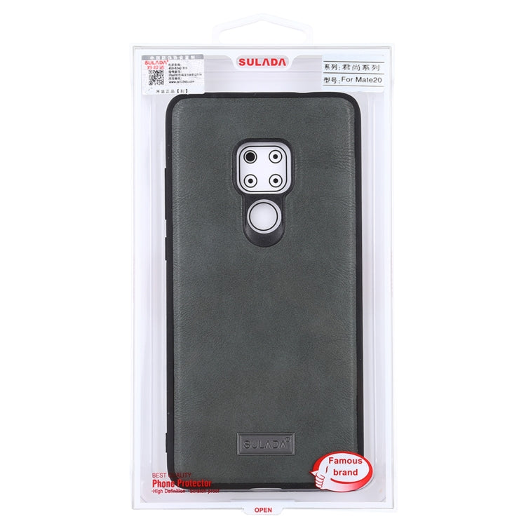 For Huawei Mate 20 SULADA Shockproof TPU + Handmade Leather Protective Case