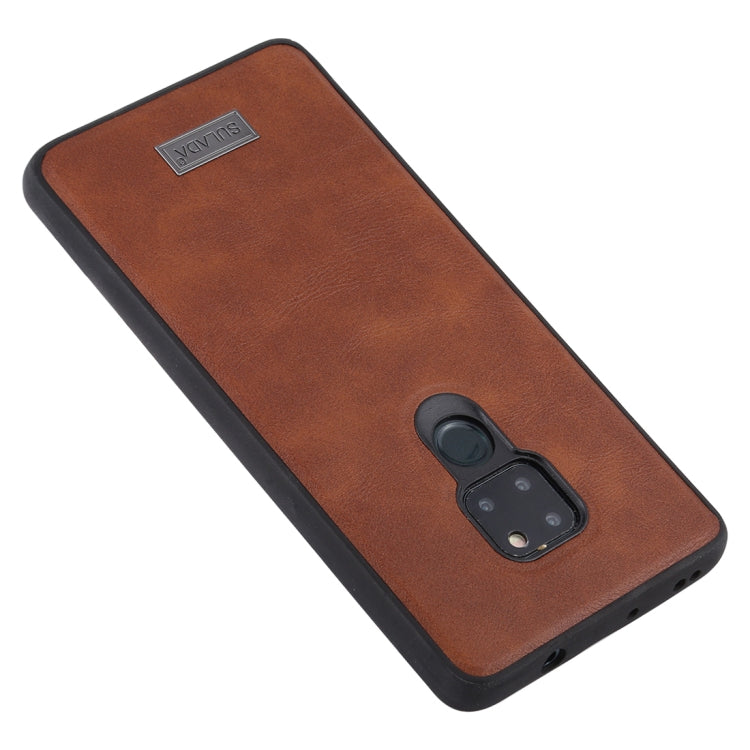 For Huawei Mate 20 SULADA Shockproof TPU + Handmade Leather Protective Case