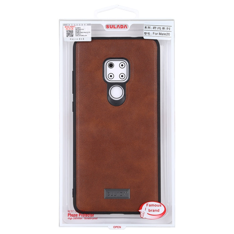 For Huawei Mate 20 SULADA Shockproof TPU + Handmade Leather Protective Case