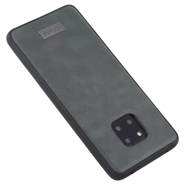 For Huawei Mate 20 Pro SULADA Shockproof TPU + Handmade Leather Protective Case