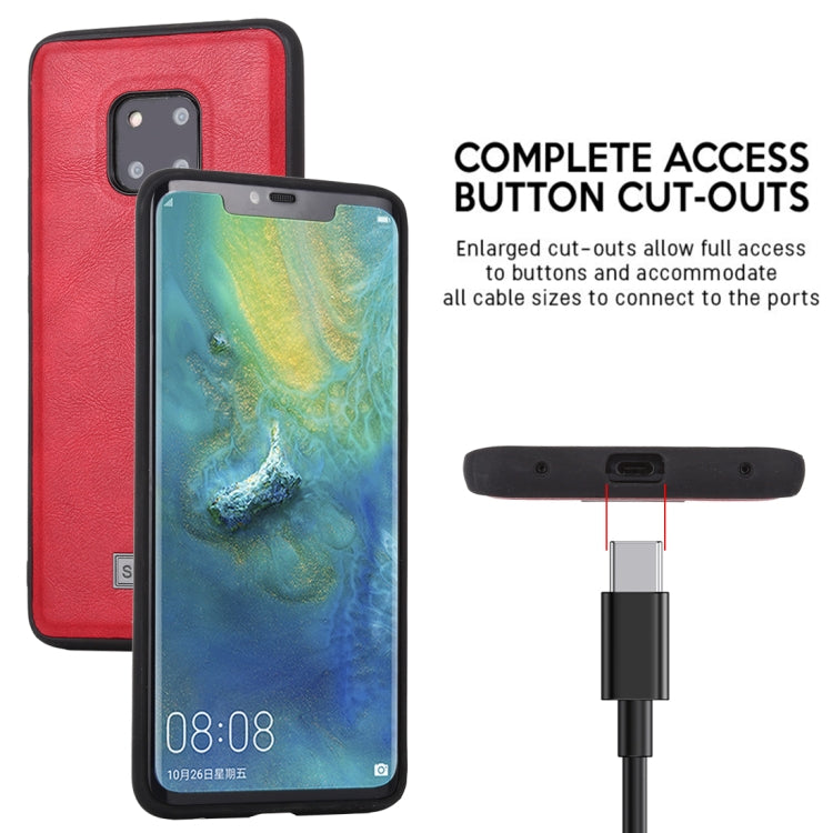 For Huawei Mate 20 Pro SULADA Shockproof TPU + Handmade Leather Protective Case