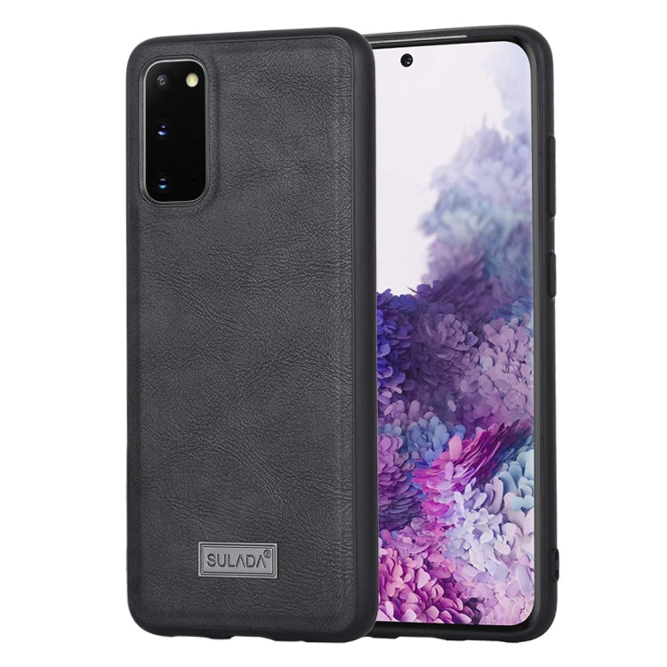 For Samsung Galaxy S20 SULADA Shockproof TPU + Handmade Leather Protective Case