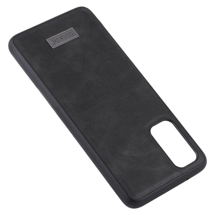 For Samsung Galaxy S20 SULADA Shockproof TPU + Handmade Leather Protective Case
