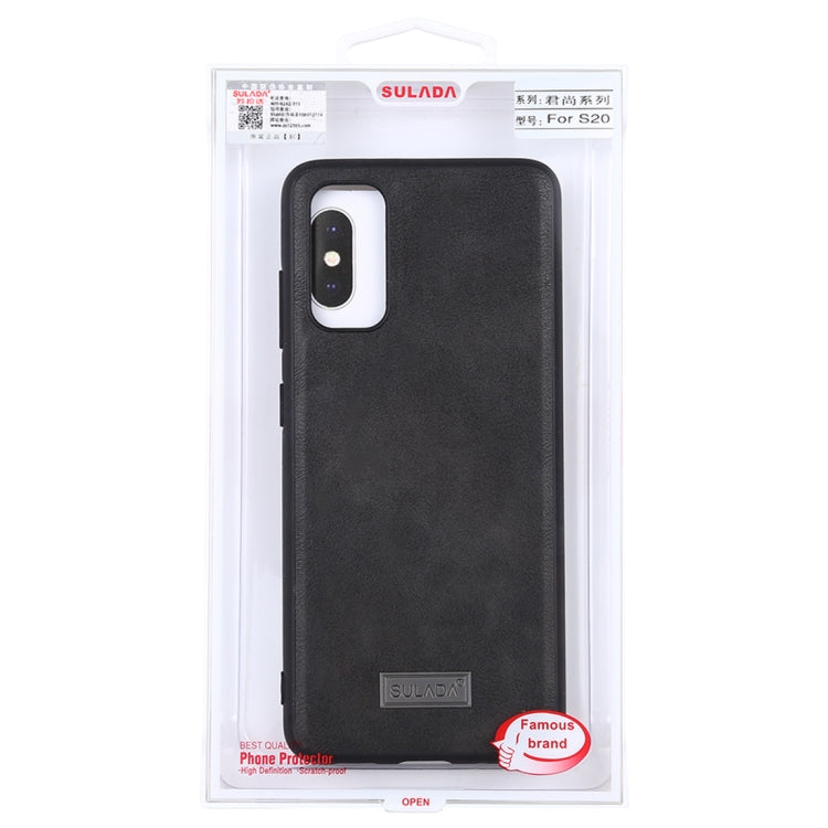 For Samsung Galaxy S20 SULADA Shockproof TPU + Handmade Leather Protective Case