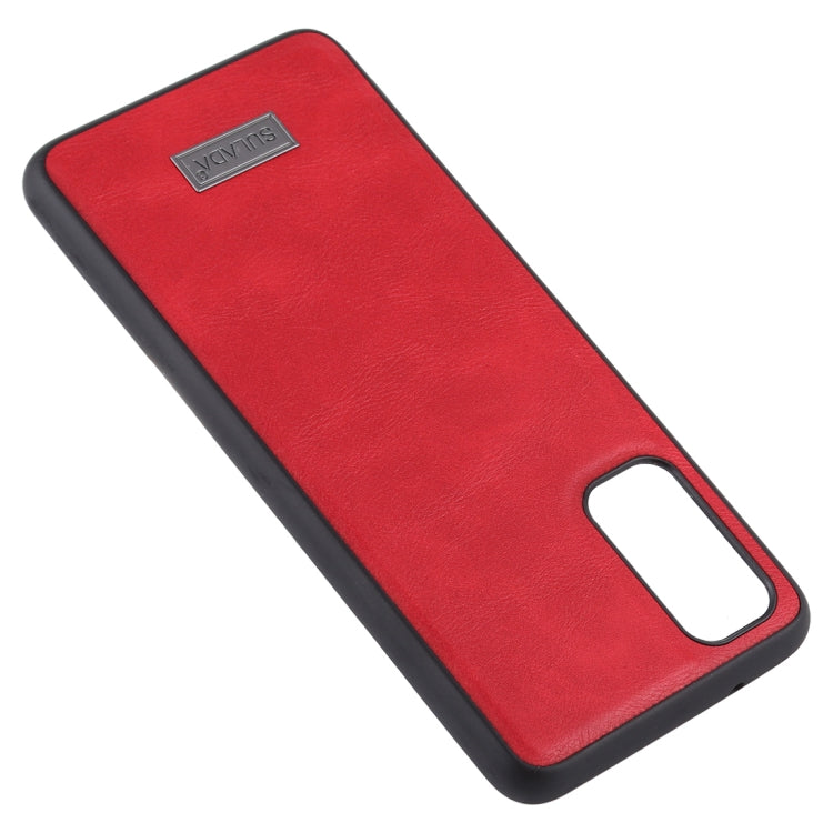 For Samsung Galaxy S20 SULADA Shockproof TPU + Handmade Leather Protective Case