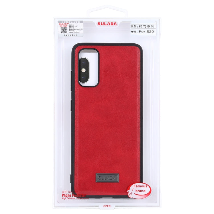 For Samsung Galaxy S20 SULADA Shockproof TPU + Handmade Leather Protective Case