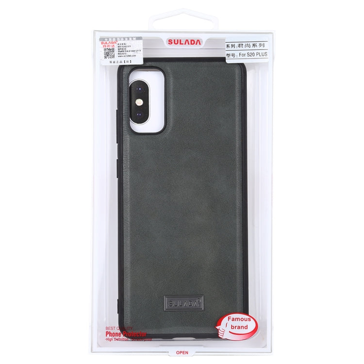 For Samsung Galaxy S20 SULADA Shockproof TPU + Handmade Leather Protective Case