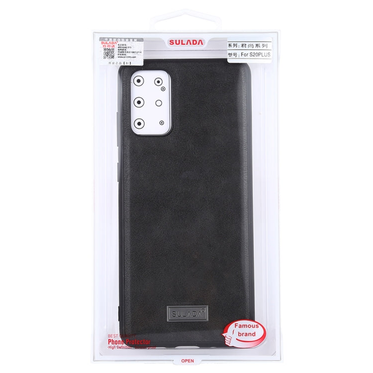 For Samsung Galaxy S20 Plus SULADA Shockproof TPU + Handmade Leather Protective Case