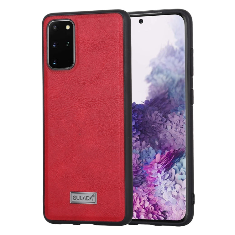For Samsung Galaxy S20 Plus SULADA Shockproof TPU + Handmade Leather Protective Case