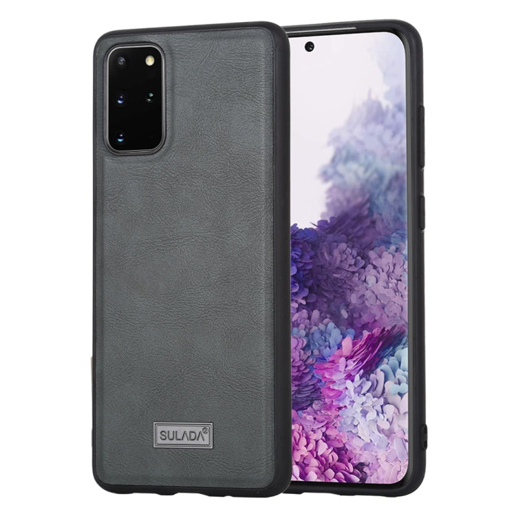 For Samsung Galaxy S20 Plus SULADA Shockproof TPU + Handmade Leather Protective Case