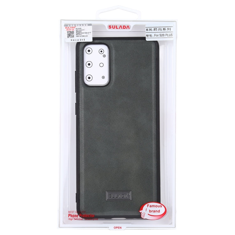 For Samsung Galaxy S20 Plus SULADA Shockproof TPU + Handmade Leather Protective Case