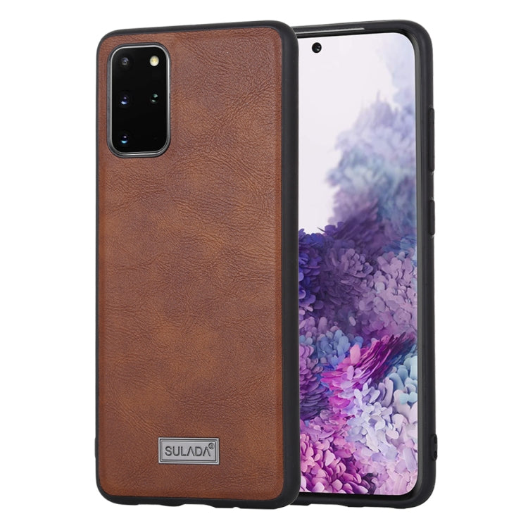 For Samsung Galaxy S20 Plus SULADA Shockproof TPU + Handmade Leather Protective Case