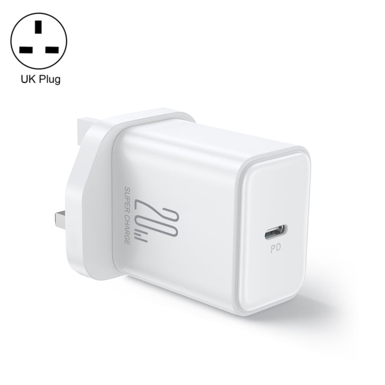 JOYROOM TCF06 Flash Series 20W USB-C/Type-C Single Port Charger, Specification:UK Plug