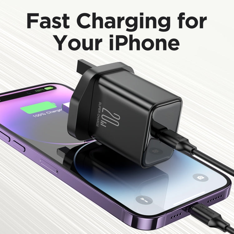JOYROOM TCF06 Flash Series 20W USB-C/Type-C Single Port Charger, Specification:UK Plug