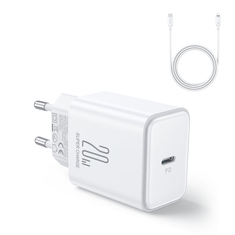 JOYROOM TCF06 Flash Series 20W USB-C/Type-C Single Port Charger Set, Specification:EU Plug