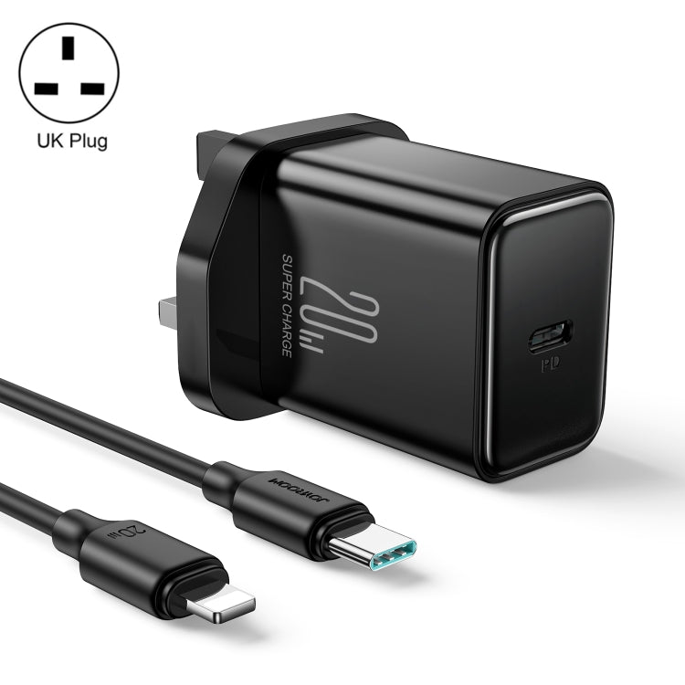 JOYROOM TCF06 Flash Series 20W USB-C/Type-C Single Port Charger Set, Specification:UK Plug