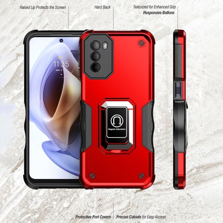 For Motorola Moto G31 / G41 Non-slip Shockproof Armor Phone Case with Ring Holder