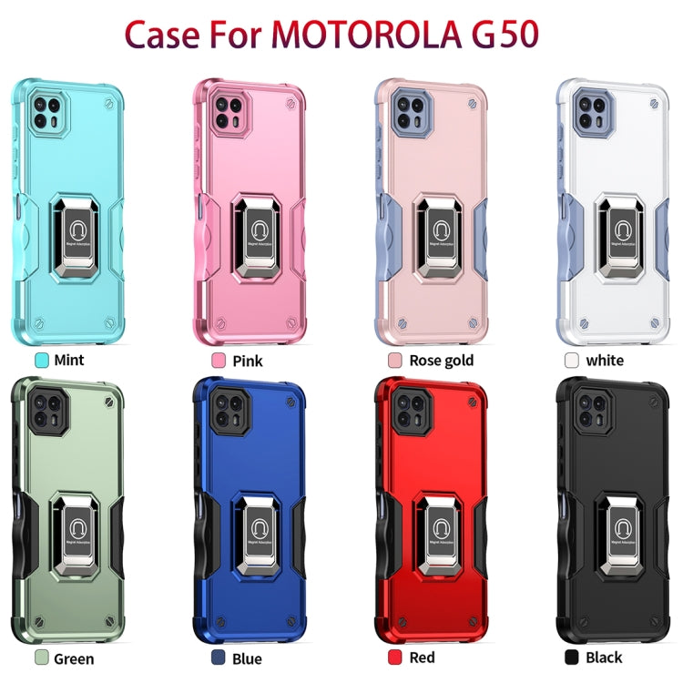 For Motorola Moto G50 Non-slip Shockproof Armor Phone Case with Ring Holder