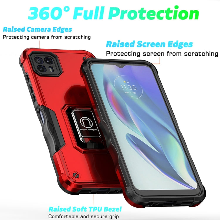 For Motorola Moto G50 Non-slip Shockproof Armor Phone Case with Ring Holder
