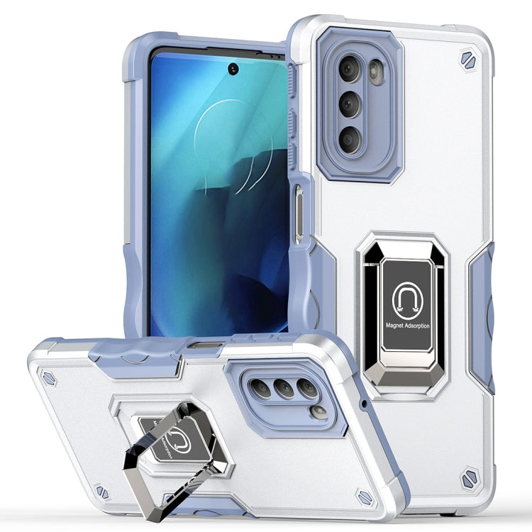For Motorola Moto G51 Non-slip Shockproof Armor Phone Case with Ring Holder