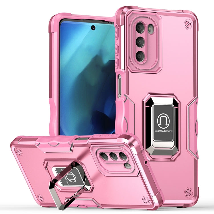 For Motorola Moto G51 Non-slip Shockproof Armor Phone Case with Ring Holder