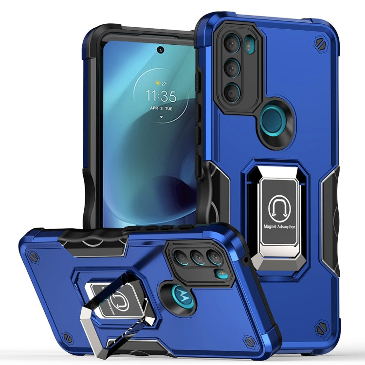For Motorola Moto G71 5G Non-slip Shockproof Armor Phone Case with Ring Holder