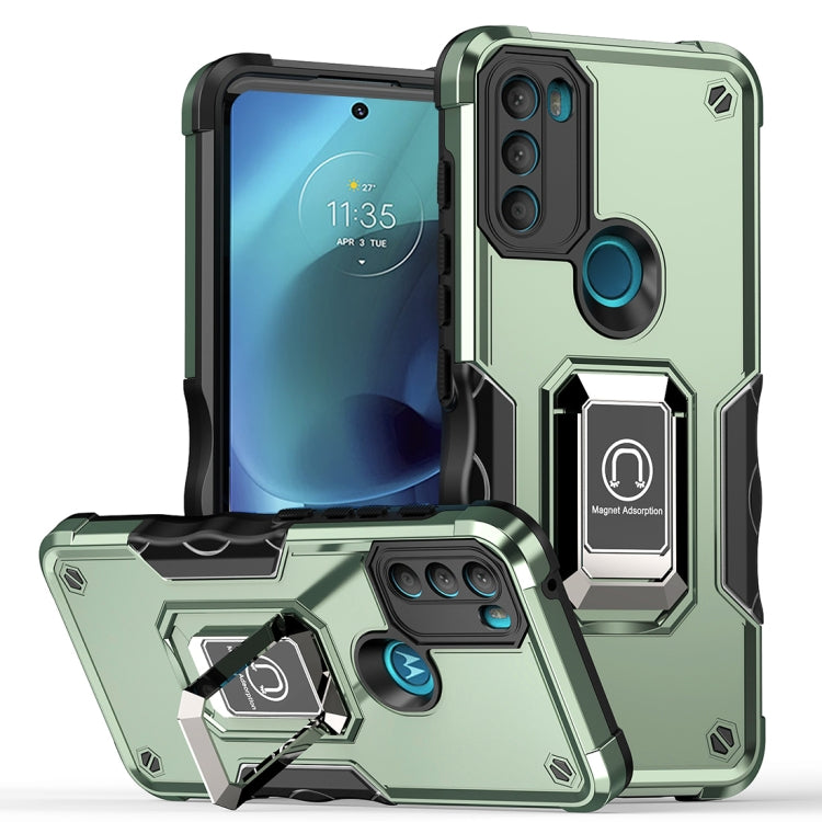 For Motorola Moto G71 5G Non-slip Shockproof Armor Phone Case with Ring Holder
