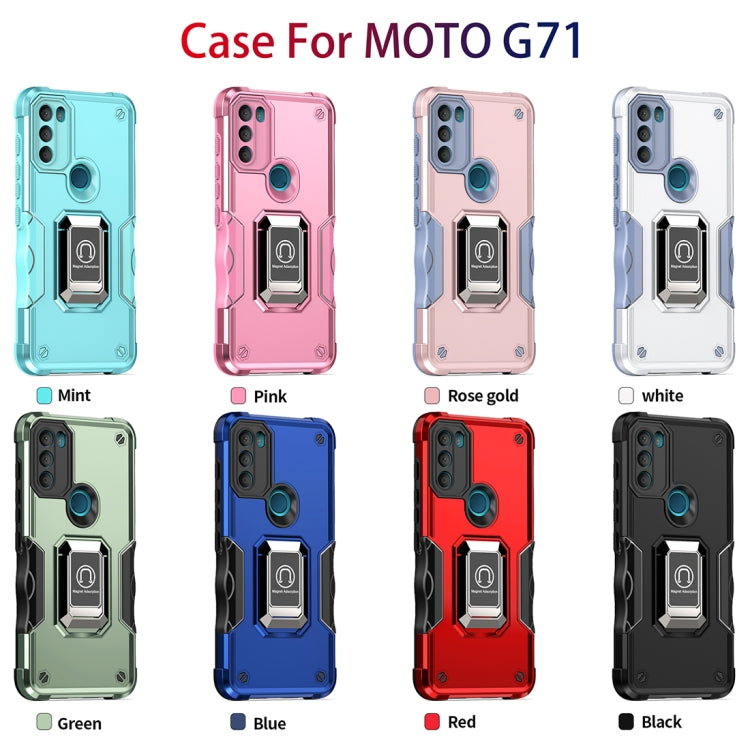 For Motorola Moto G71 5G Non-slip Shockproof Armor Phone Case with Ring Holder