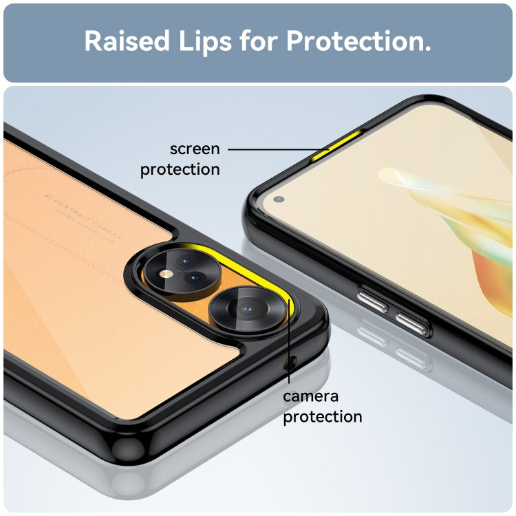 For OPPO Reno8 T 4G Colorful Series Acrylic + TPU Phone Case