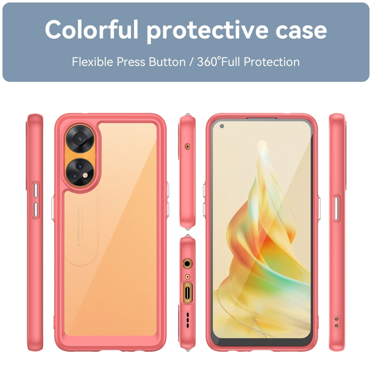 For OPPO Reno8 T 4G Colorful Series Acrylic + TPU Phone Case