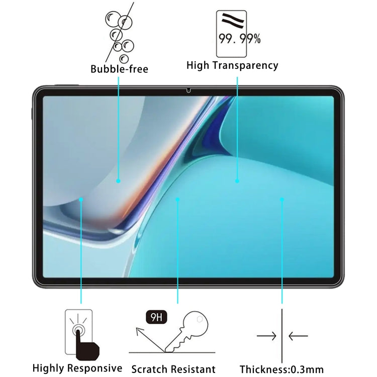 2pcs 9H 2.5D Explosion-proof Tempered Tablet Glass Film For Xiaomi Pad 6/6 Pro / Huawei MatePad 11 2023