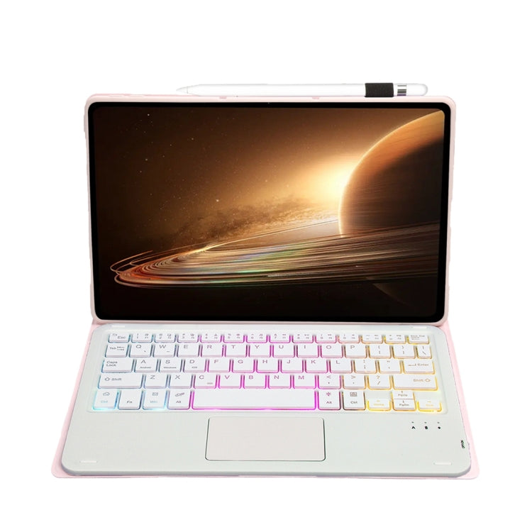 For OPPO Pad 2 11.61 inch 2023 OP13-AS Lambskin Texture Ultra-thin Detachable Backlight Bluetooth Keyboard Leather Case with Touchpad