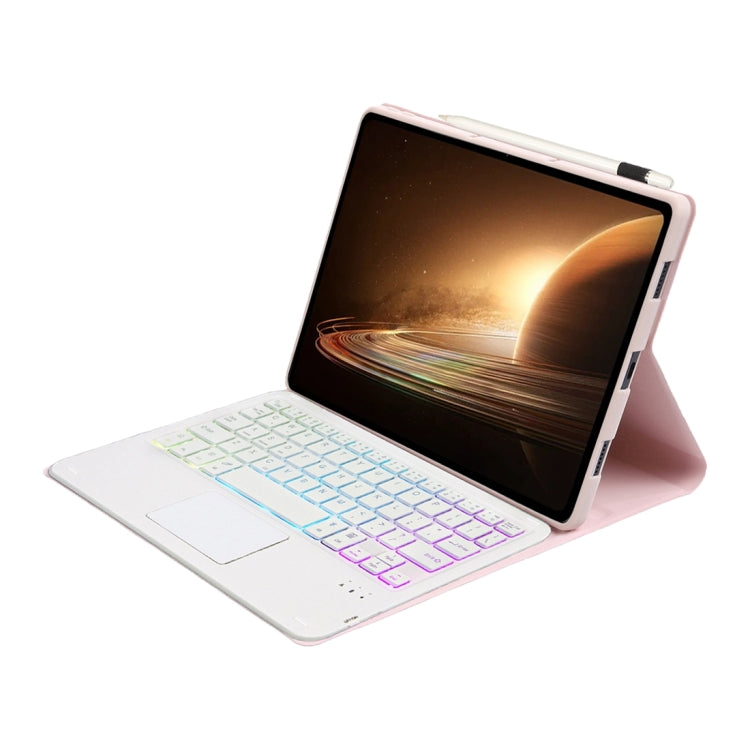 For OPPO Pad 2 11.61 inch 2023 OP13-AS Lambskin Texture Ultra-thin Detachable Backlight Bluetooth Keyboard Leather Case with Touchpad