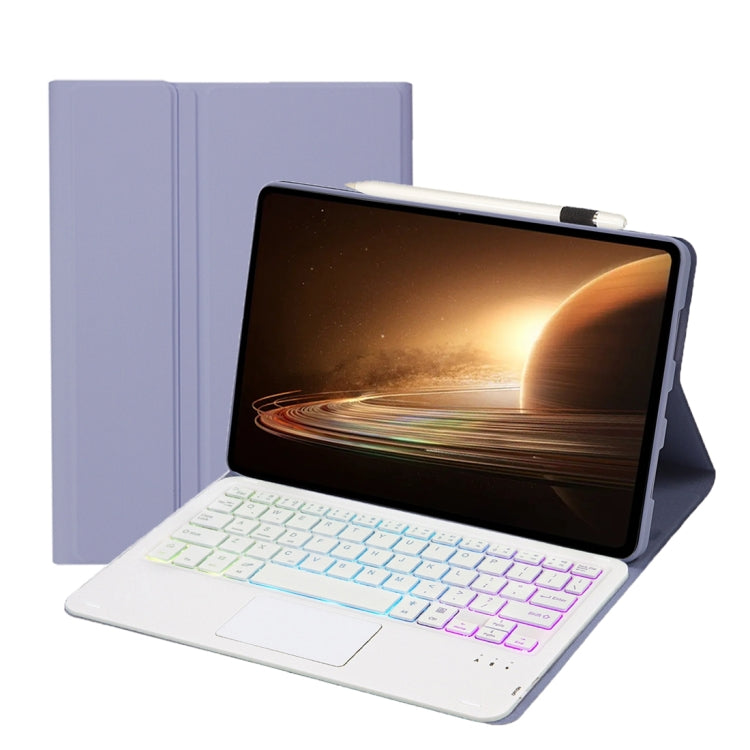 For OPPO Pad 2 11.61 inch 2023 OP13-AS Lambskin Texture Ultra-thin Detachable Backlight Bluetooth Keyboard Leather Case with Touchpad