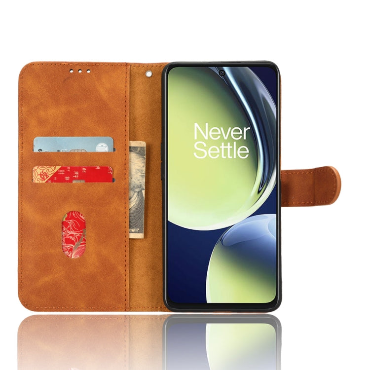 For OnePlus Nord CE 3 Skin Feel Magnetic Flip Leather Phone Case