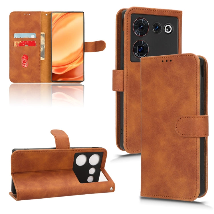 For ZTE nubia Z50 Ultra Skin Feel Magnetic Flip Leather Phone Case