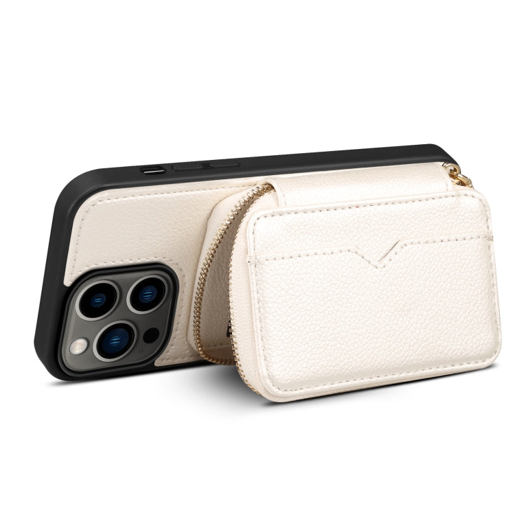 For iPhone 14 Pro Zipper Card Slot Phone Case