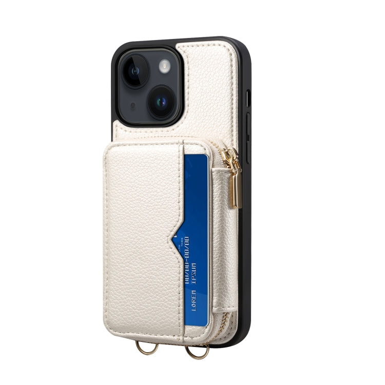 For iPhone 14 Zipper Card Slot Phone Case