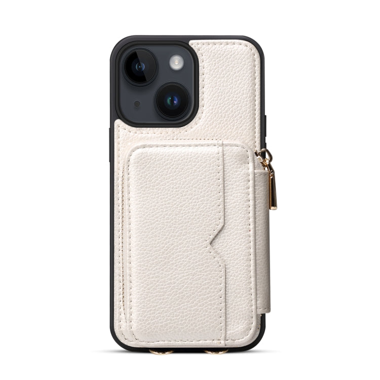 For iPhone 14 Zipper Card Slot Phone Case