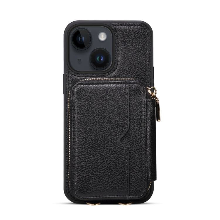 For iPhone 14 Zipper Card Slot Phone Case