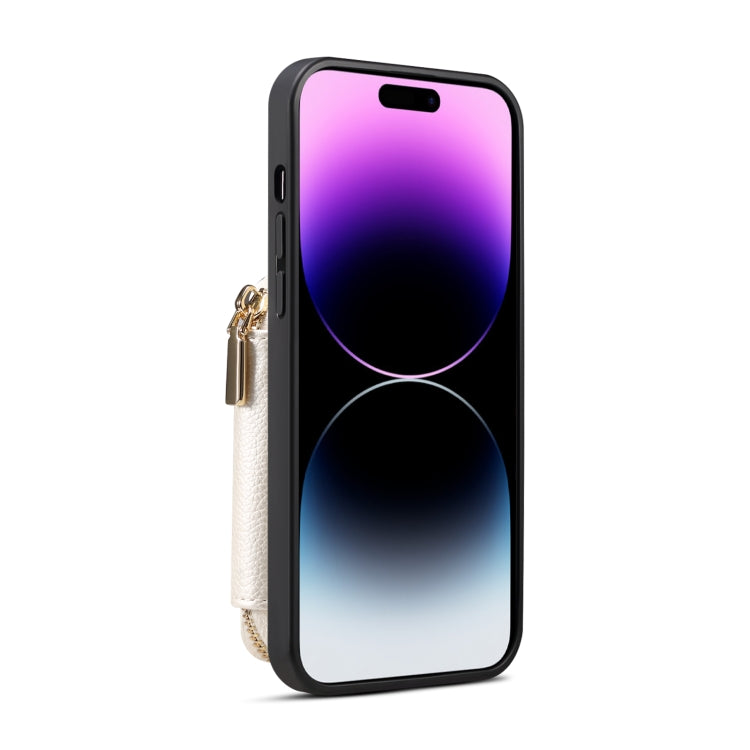 For iPhone 13 Pro Max Zipper Card Slot Phone Case