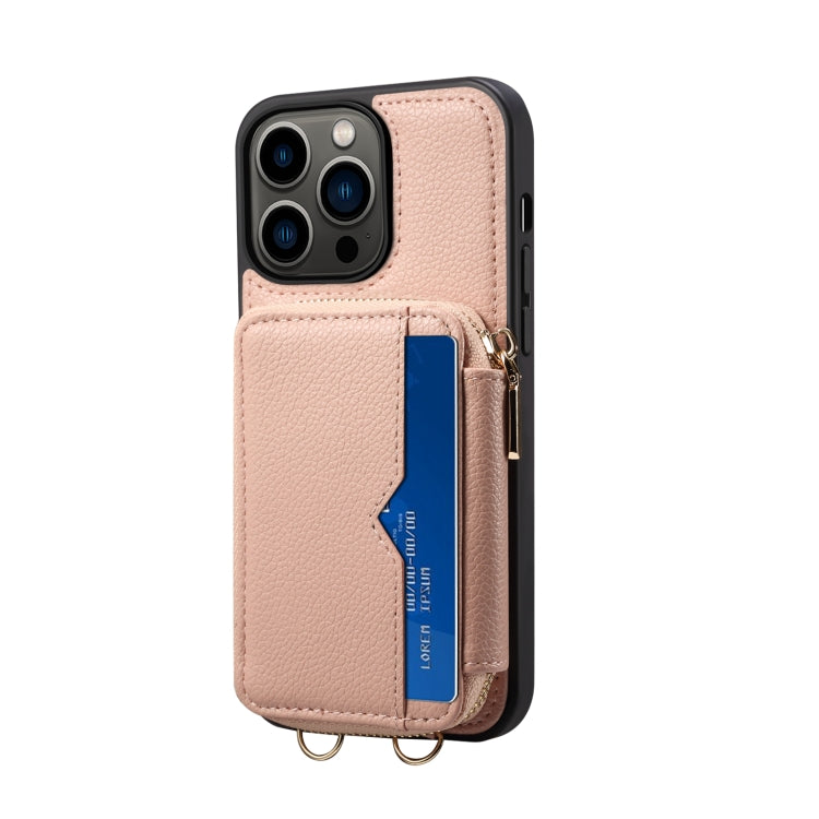 For iPhone 13 Pro Zipper Card Slot Phone Case