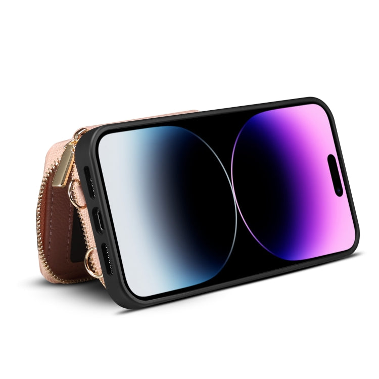 For iPhone 13 Pro Zipper Card Slot Phone Case