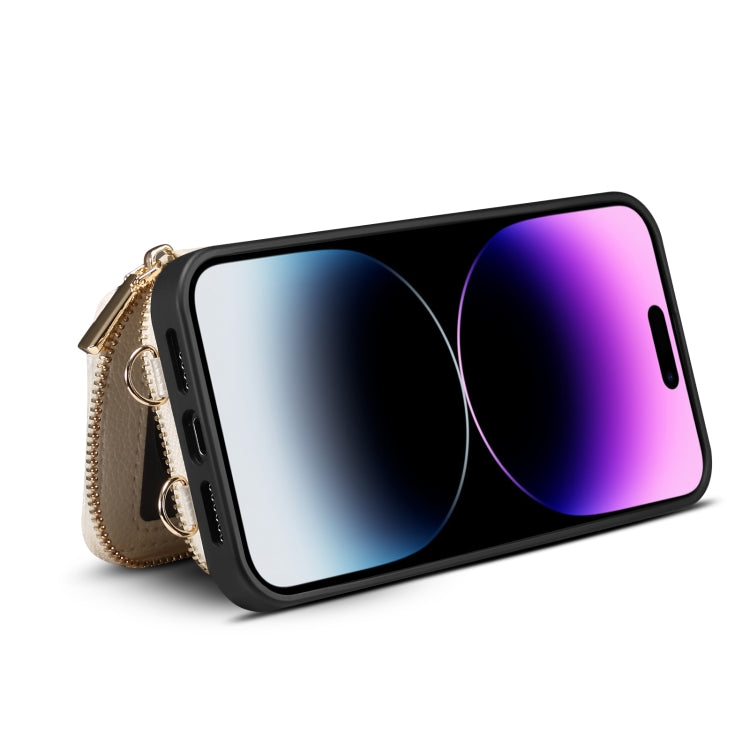 For iPhone 13 Zipper Card Slot Phone Case