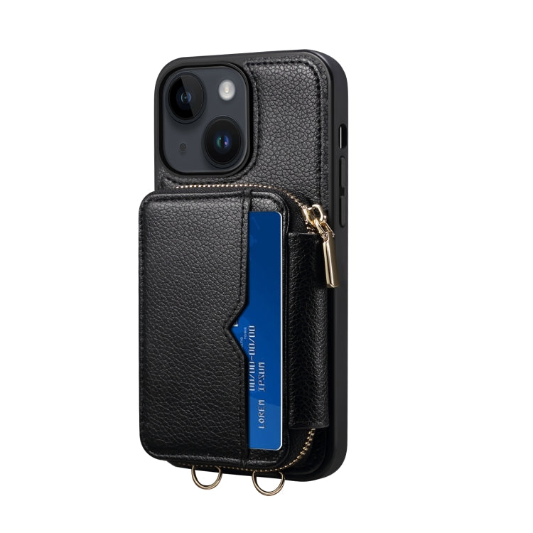 For iPhone 13 Zipper Card Slot Phone Case