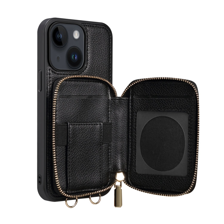 For iPhone 13 Zipper Card Slot Phone Case
