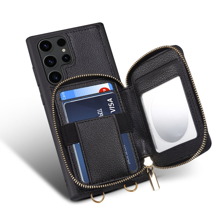 For Samsung Galaxy S23 Ultra 5G Zipper Card Slot Phone Case