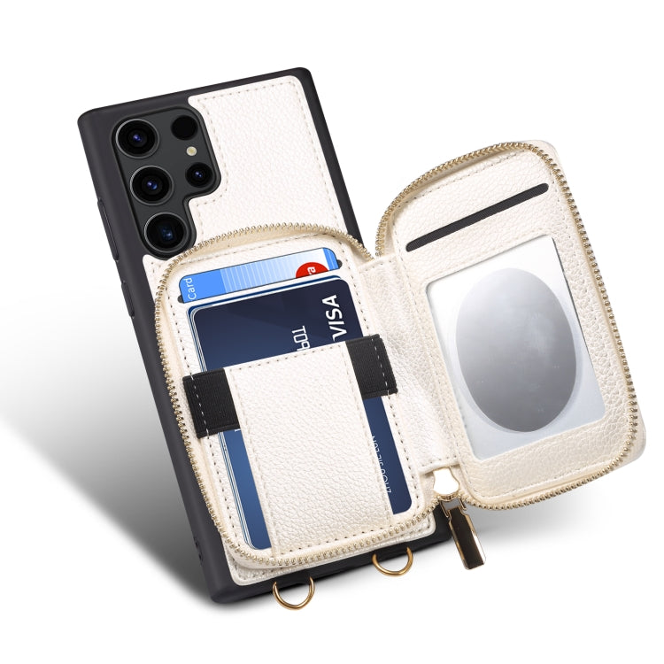 For Samsung Galaxy S22 Ultra 5G Zipper Card Slot Phone Case