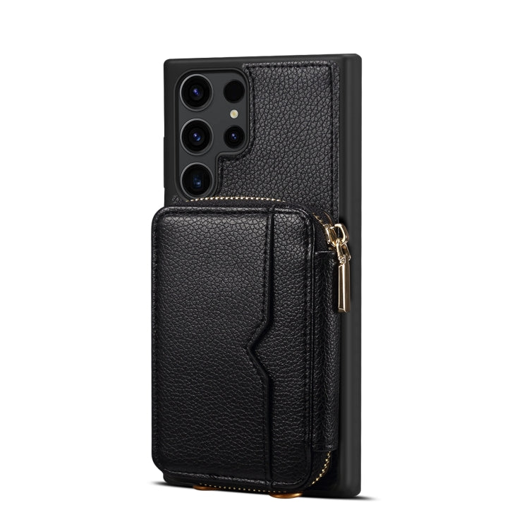 For Samsung Galaxy S22 Ultra 5G Zipper Card Slot Phone Case